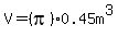 V=%28pi%290.45m%5E3