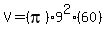 V=%28pi%299%5E2%2860%29