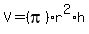V=%28pi%29r%5E2%2Ah