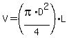 V=%28pi%2AD%5E2%2F4%29%2AL