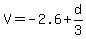 V=-2.6%2Bd%2F3