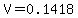 V=0.1418