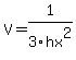 V=1%2F3hx%5E2