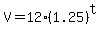 V=12%281.25%29%5Et