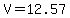 V=12.57