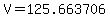 V=125.663706
