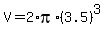 V=2%2Api%2A%283.5%29%5E3