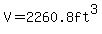 V=2260.8ft%5E3