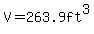V=263.9ft%5E3