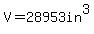 V=28953in%5E3