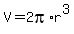V=2pi%2Ar%5E3