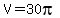 \"V=30pi\"