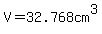 V=32.768cm%5E3