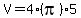 V=4%28pi%295