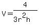V=4%2F%283r%5E2h%29