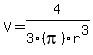 V=4%2F3%28pi%29r%5E3