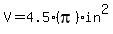V=4.5%28pi%29in%5E2