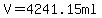 V=4241.15ml