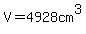 V=4928cm%5E3