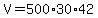V=500%2A30%2A42