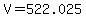V=522.025