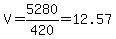 V=5280%2F420=12.57