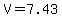 V=7.43