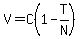 V=C%281-+T%2FN%29