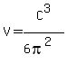 V=C%5E3%2F%286pi%5E2%29