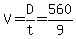 V=D%2Ft=560%2F9