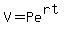 V=Pe%5E%28rt%29