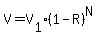 V=V%5B1%5D%2A%281-R%29%5EN