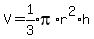 V=expr%281%2F3%29pi%2Ar%5E2%2Ah