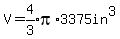 V=expr%284%2F3%29pi%2A3375in%5E3