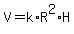 V=k%2AR%5E2%2AH