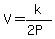 V=k%2F%282P%29