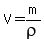 V=m%2Frho
