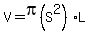 V=pi%28S%5E2%29%2AL