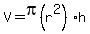 V=pi%28r%5E2%29h