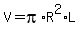 V=pi%2AR%5E2%2AL