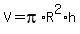 V=pi%2AR%5E2%2Ah