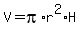 V=pi%2Ar%5E2%2AH