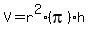 V=r%5E2%28pi%29%2Ah