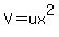 V=ux%5E2