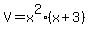 V=x%5E2%28x%2B3%29