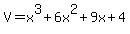 V=x%5E3%2B6x%5E2%2B9x%2B4