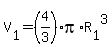V%5B1%5D+=+%284%2F3%29%2Api%2AR%5B1%5D%5E3