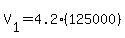 V%5B1%5D+=+4.2%28125000%29
