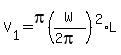 V%5B1%5D+=+pi%28W%2F%282pi%29%29%5E2%2AL