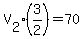 V%5B2%5D%283%2F2%29=70